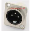 Connettore XLR maschio 3p, da pannello nichel. Pcaudio MPP110. 